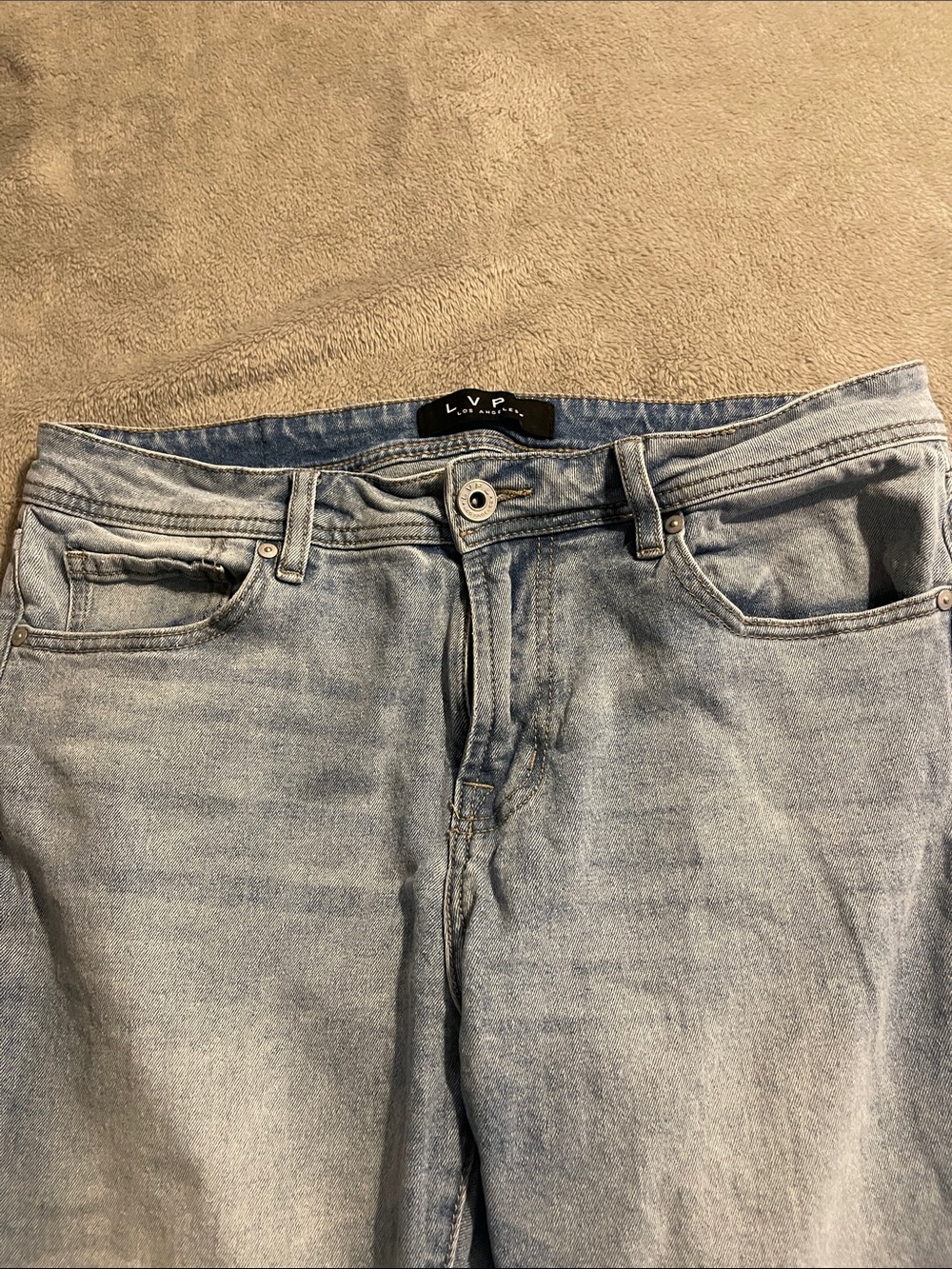 LVP LIVERPOOL Mens Light Blue Jeans